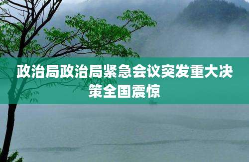 政治局政治局紧急会议突发重大决策全国震惊