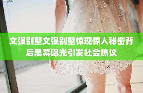 文强别墅文强别墅惊现惊人秘密背后黑幕曝光引发社会热议