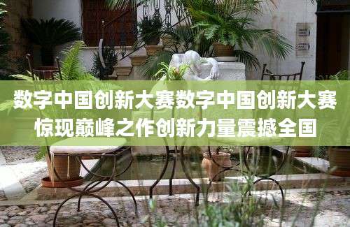 数字中国创新大赛数字中国创新大赛惊现巅峰之作创新力量震撼全国