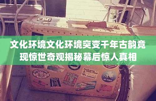文化环境文化环境突变千年古韵竟现惊世奇观揭秘幕后惊人真相