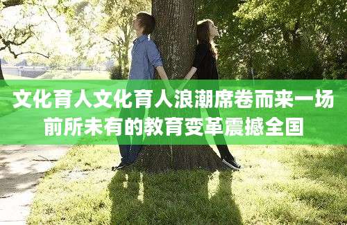 文化育人文化育人浪潮席卷而来一场前所未有的教育变革震撼全国