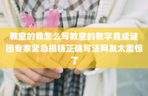 教室的教怎么写教室的教字竟成谜团专家紧急揭晓正确写法网友太震惊了