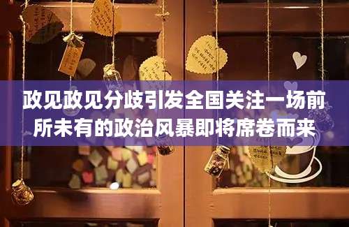 政见政见分歧引发全国关注一场前所未有的政治风暴即将席卷而来