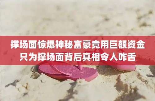 撑场面惊爆神秘富豪竟用巨额资金只为撑场面背后真相令人咋舌