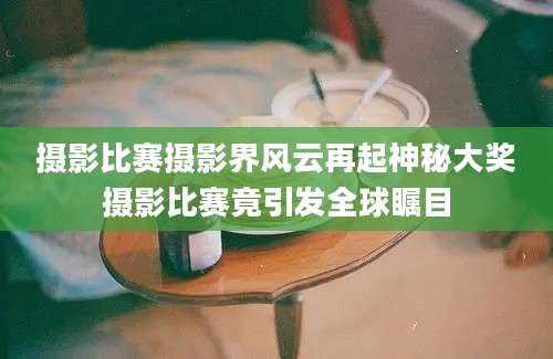 摄影比赛摄影界风云再起神秘大奖摄影比赛竟引发全球瞩目