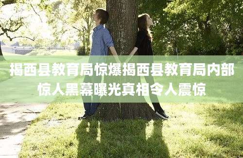 揭西县教育局惊爆揭西县教育局内部惊人黑幕曝光真相令人震惊