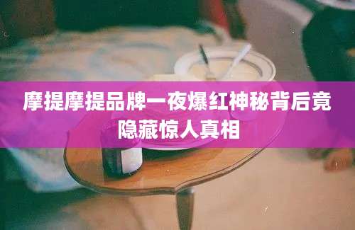 摩提摩提品牌一夜爆红神秘背后竟隐藏惊人真相