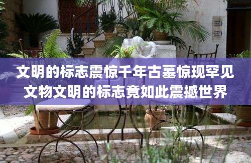 文明的标志震惊千年古墓惊现罕见文物文明的标志竟如此震撼世界