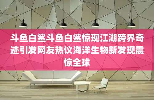 斗鱼白鲨斗鱼白鲨惊现江湖跨界奇迹引发网友热议海洋生物新发现震惊全球