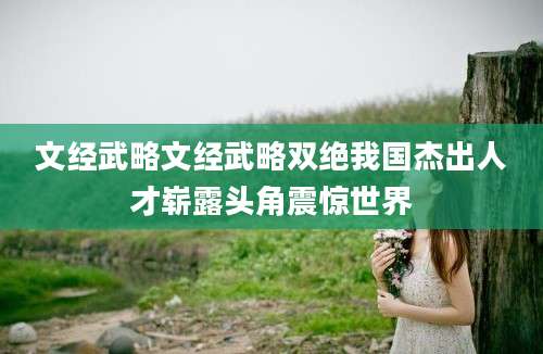 文经武略文经武略双绝我国杰出人才崭露头角震惊世界