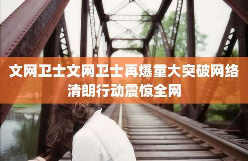 文网卫士文网卫士再爆重大突破网络清朗行动震惊全网