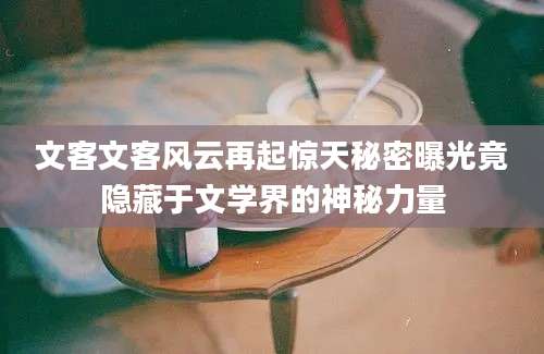 文客文客风云再起惊天秘密曝光竟隐藏于文学界的神秘力量