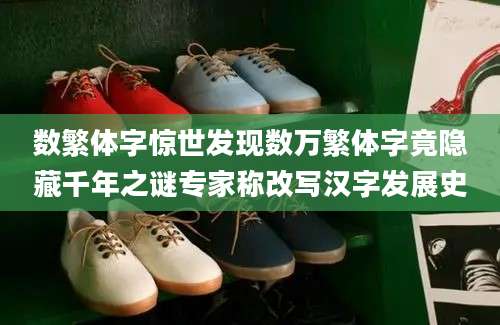 数繁体字惊世发现数万繁体字竟隐藏千年之谜专家称改写汉字发展史