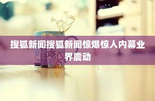 搜狐新闻搜狐新闻惊爆惊人内幕业界震动
