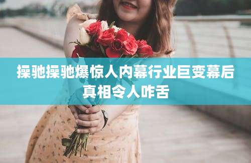 操驰操驰爆惊人内幕行业巨变幕后真相令人咋舌
