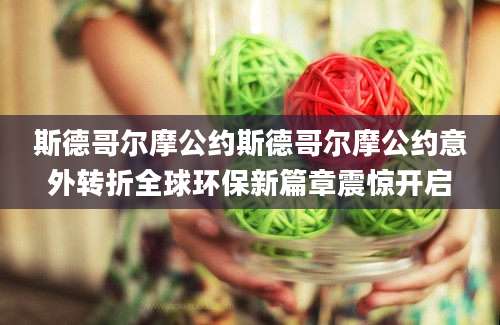 斯德哥尔摩公约斯德哥尔摩公约意外转折全球环保新篇章震惊开启