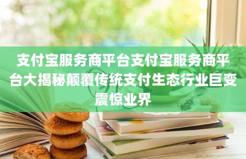 支付宝服务商平台支付宝服务商平台大揭秘颠覆传统支付生态行业巨变震惊业界