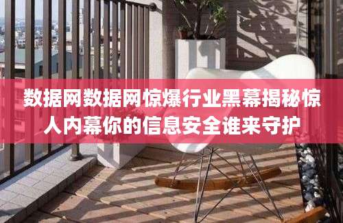 数据网数据网惊爆行业黑幕揭秘惊人内幕你的信息安全谁来守护