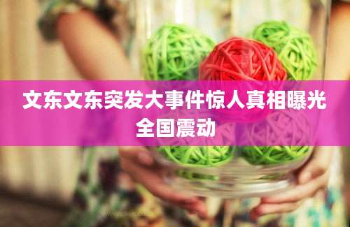 文东文东突发大事件惊人真相曝光全国震动