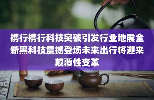 携行携行科技突破引发行业地震全新黑科技震撼登场未来出行将迎来颠覆性变革
