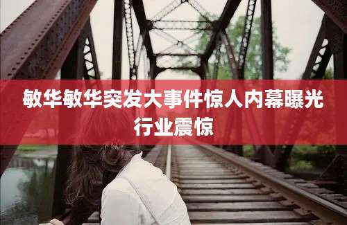 敏华敏华突发大事件惊人内幕曝光行业震惊