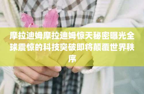 摩拉迪姆摩拉迪姆惊天秘密曝光全球震惊的科技突破即将颠覆世界秩序