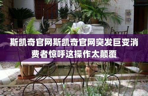 斯凯奇官网斯凯奇官网突发巨变消费者惊呼这操作太颠覆