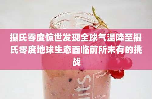 摄氏零度惊世发现全球气温降至摄氏零度地球生态面临前所未有的挑战