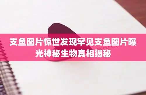 支鱼图片惊世发现罕见支鱼图片曝光神秘生物真相揭秘