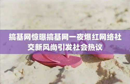搞基网惊曝搞基网一夜爆红网络社交新风尚引发社会热议