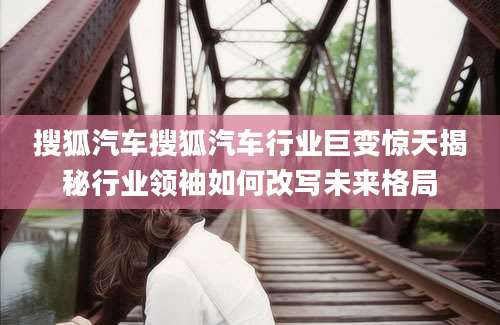 搜狐汽车搜狐汽车行业巨变惊天揭秘行业领袖如何改写未来格局