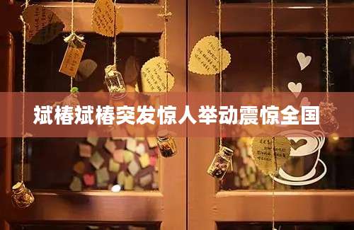 斌椿斌椿突发惊人举动震惊全国