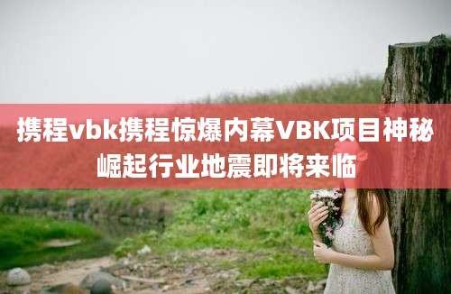 携程vbk携程惊爆内幕VBK项目神秘崛起行业地震即将来临