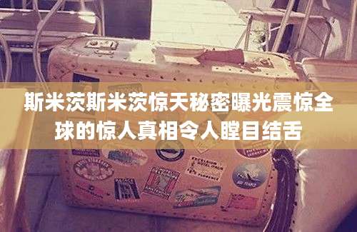 斯米茨斯米茨惊天秘密曝光震惊全球的惊人真相令人瞠目结舌