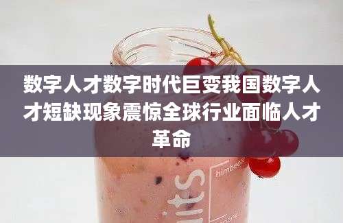 数字人才数字时代巨变我国数字人才短缺现象震惊全球行业面临人才革命
