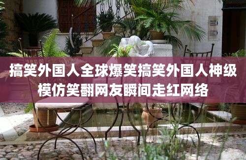 搞笑外国人全球爆笑搞笑外国人神级模仿笑翻网友瞬间走红网络