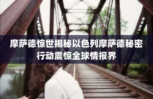摩萨德惊世揭秘以色列摩萨德秘密行动震惊全球情报界