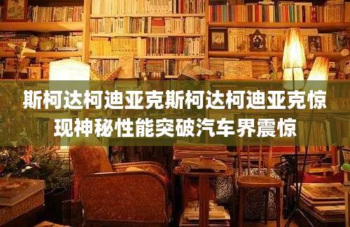 斯柯达柯迪亚克斯柯达柯迪亚克惊现神秘性能突破汽车界震惊
