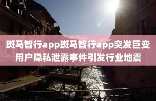 斑马智行app斑马智行app突发巨变用户隐私泄露事件引发行业地震
