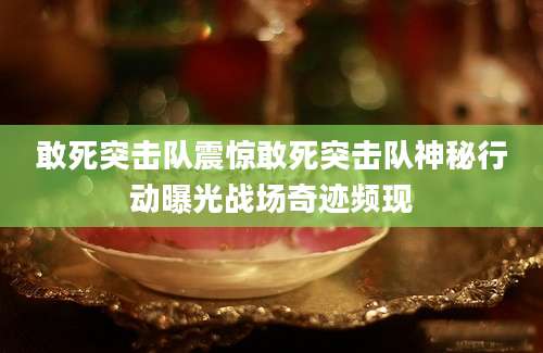 敢死突击队震惊敢死突击队神秘行动曝光战场奇迹频现