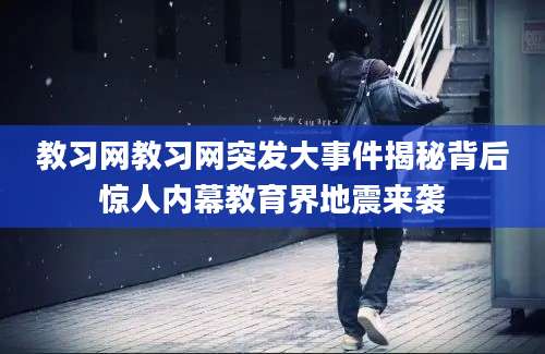 教习网教习网突发大事件揭秘背后惊人内幕教育界地震来袭