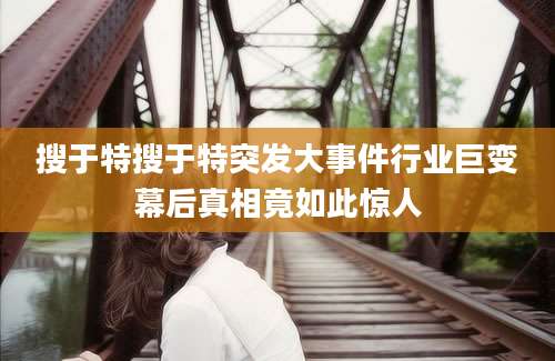搜于特搜于特突发大事件行业巨变幕后真相竟如此惊人
